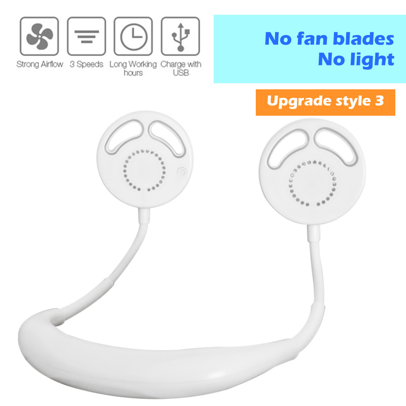 Mini USB Portable Fan Neck Fan Neckband With Rechargeable Battery Small Desk Fans handheld Air Cooler Conditioner for Room - Image 17