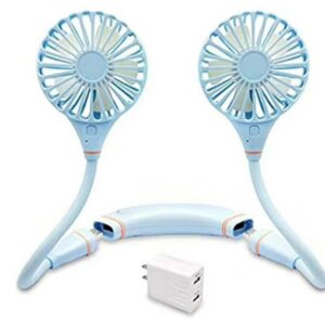 Rechargeable Hands-Free Neck Hanging Sports 3 Gears Fan Wearable Portable USB Flexible Rechargeable Neckband Mini Desk Fan Air