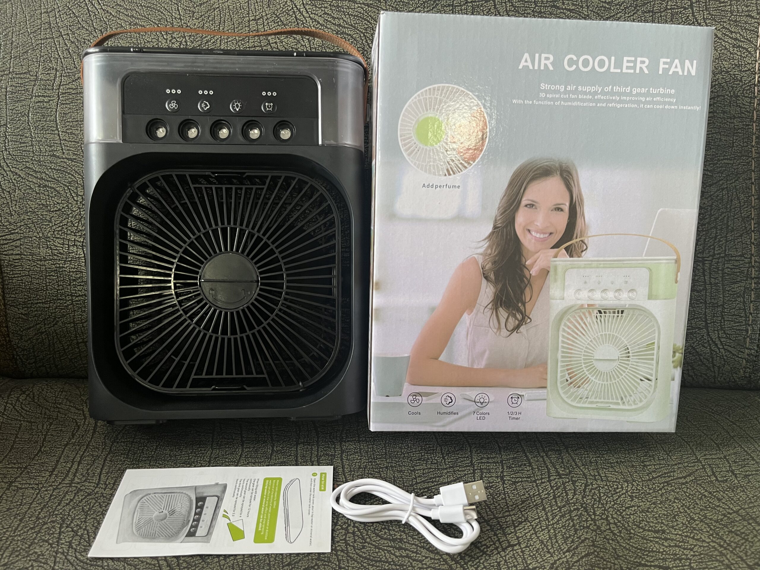 Desktop Electric Fan Air Cooler Water Cooling Spray Fan Portable Air Conditioner USB Humidification Fan Mini Air Humidifier - Image 8