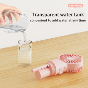 Spray fan water replenisher mute portable charging student dormitory mini handheld small fan
