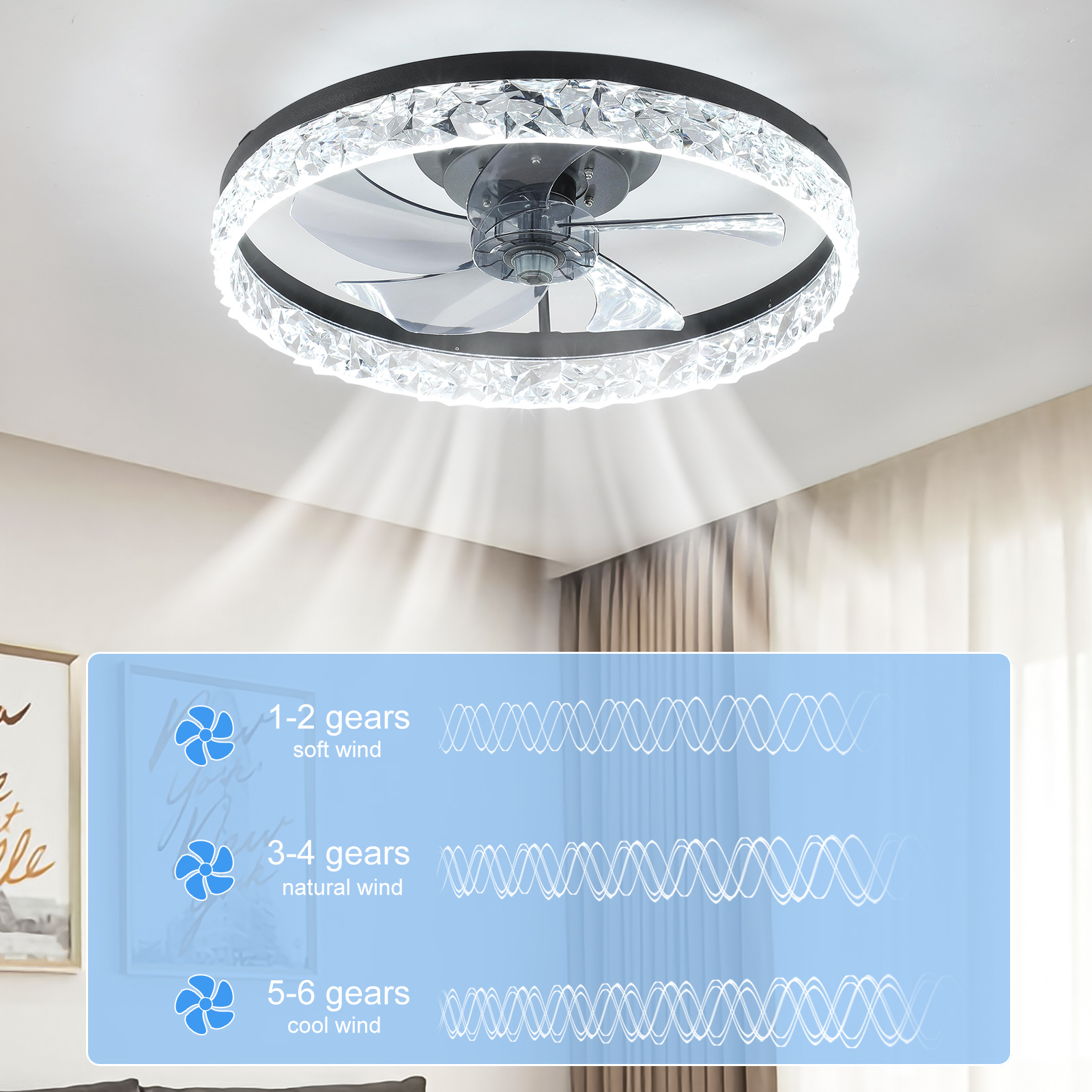 Ceiling Fan with Lights Dimmable LED - Image 9