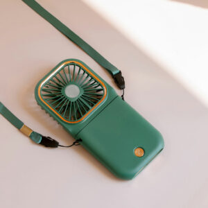 Mini Cooling Fan Foldable Neck Hanging Fan USB Adjustable Rechargeable Air Cooler Phone Holder 3 Gears Summer Cooling Fan
