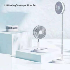 Home Desktop Telescopic Folding Electric Fan Dormitory Convenient USB Charging Floor Silent Electric Fan
