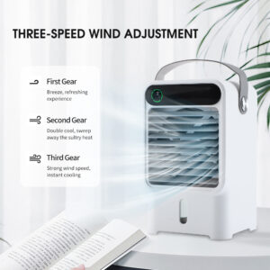 3-Speed Water Circulation Electric Fan Mini Air-Conditioning Fan USB Humidification Spray Cold Fan Desktop Portable Air-Conditioning Fan