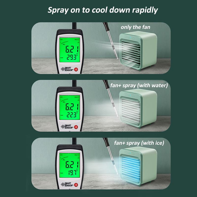 Mini Portable Air Conditioner Humidifier with Water Tank Air Cooler USB 3 Speeds Cooling Fan Air Conditioning for Home Office 5V - Image 2