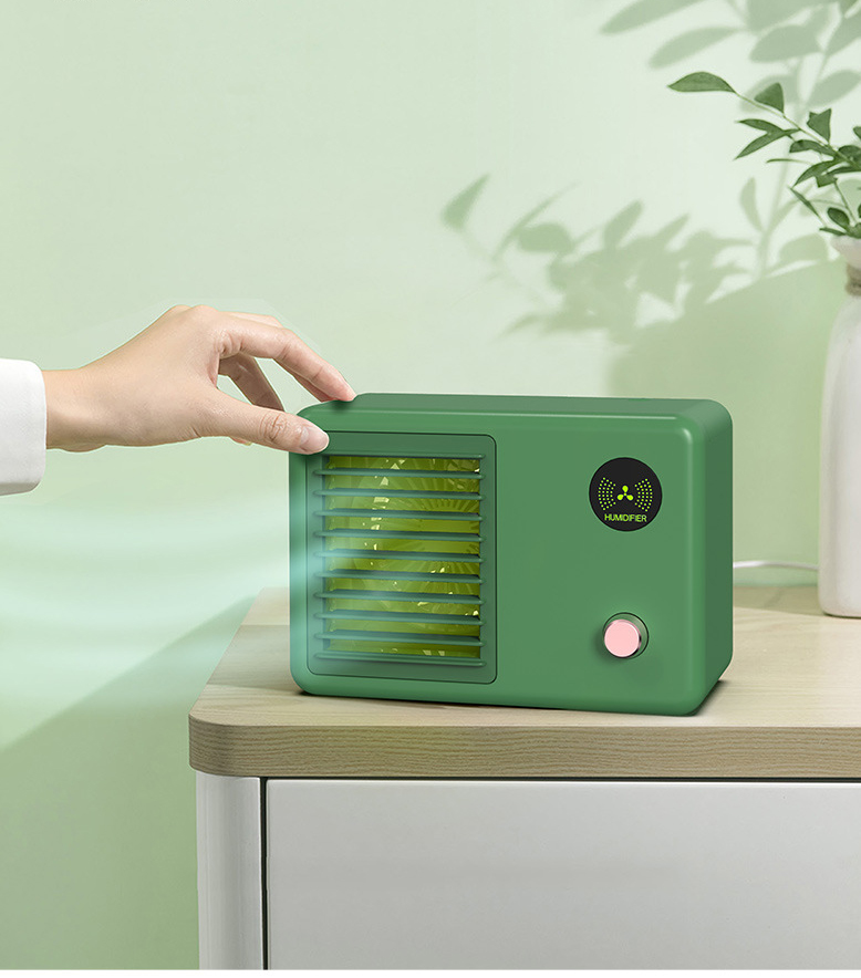 Small Spray Water Cooling Fan USB Charging Humidification Air Cooler Portable With Led Light Air Conditioning Refrigeration Electric Fan - Image 4