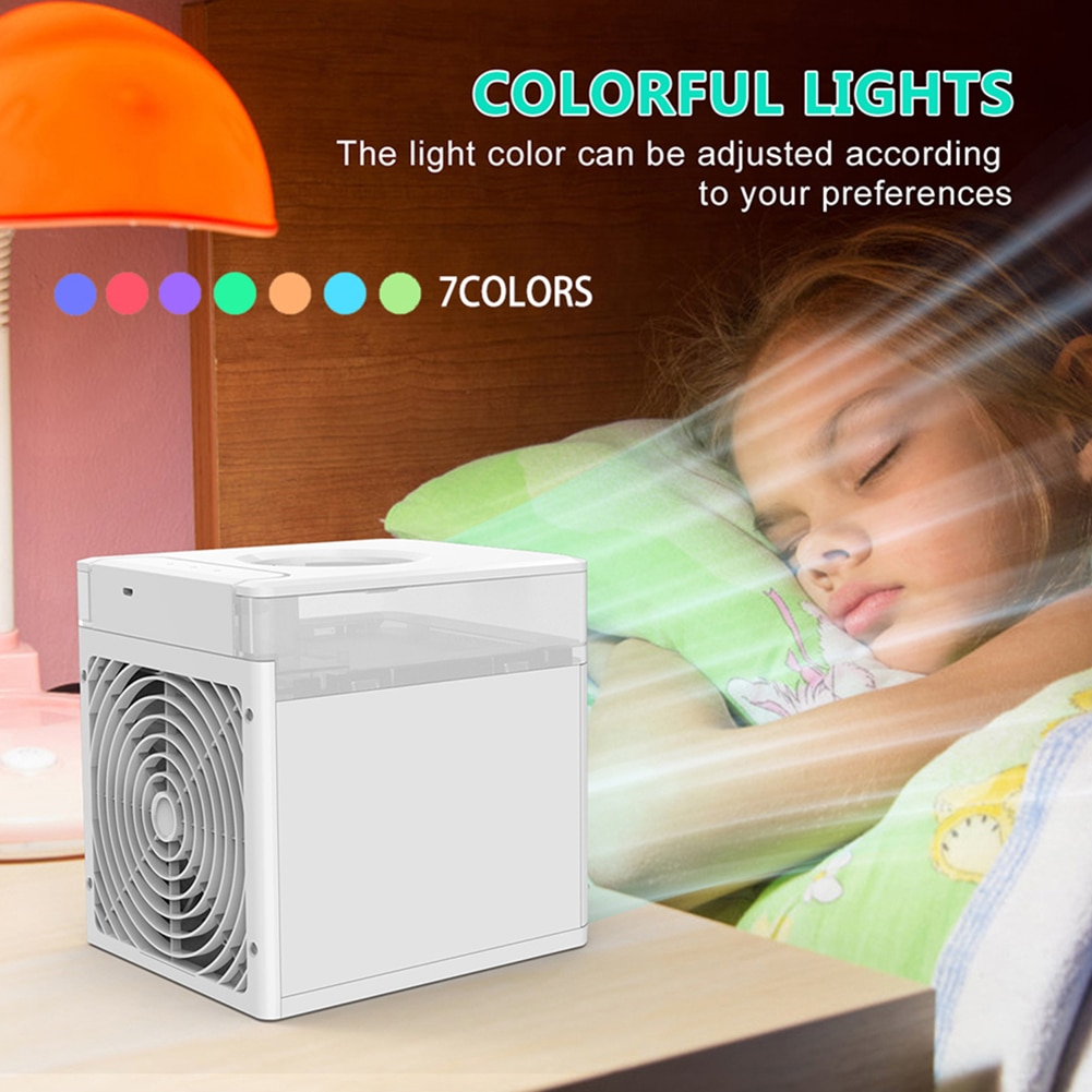 Mini Air Conditioner Air Cooler Fan 7 Colors Light USB Portable Air Conditioner Sterilization isinfection Air Cooling Fan - Image 3