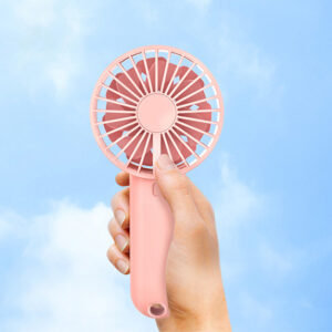 Simple Solid Color New Mini Creative Double Leaf Small Fan Portable USB Charging Fan