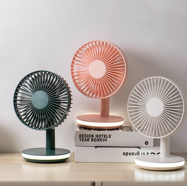 New USB Portable Multifunctional Desktop LED Night Light Mini Fan - Image 3