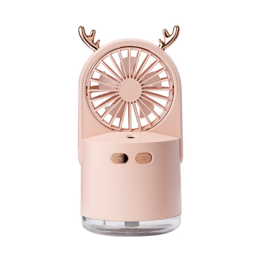 3-in-1 Deer USB Rechargeable LED Desktop Air Humidifier 3 Speed Cooling Fan Elegant humidifier Face Steamer Hydrates skin Spray - Image 5
