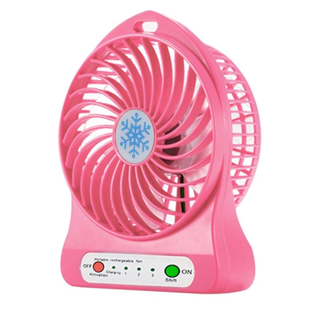 Mini Portable Fan Usb Rechargeable Air Cooler 4-inch 3 Modes Speed LED Lighting Function Desktop Fan Student Fan - Image 10