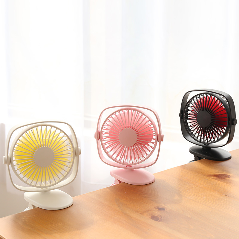 Clip Fan Mini Mute Desktop Desktop Small Fan Stroller Student Dormitory USB Charging Fan - Image 2