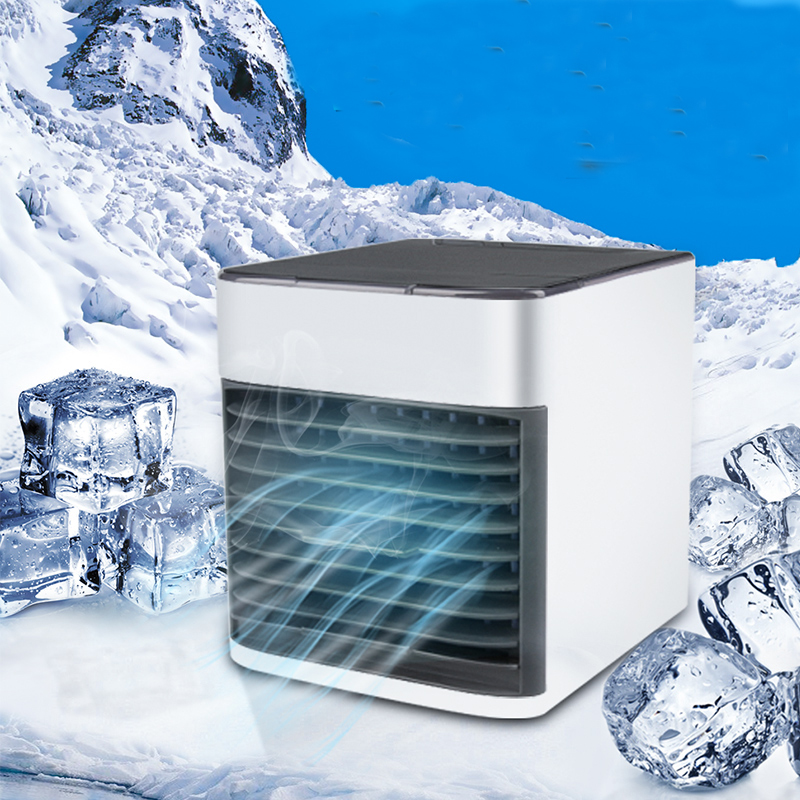 USB Mini Portable Air Conditioner Humidifier Purifier 7 Colors Light Desktop Air Cooling Fan Air Cooler Fan for Office Home - Image 2