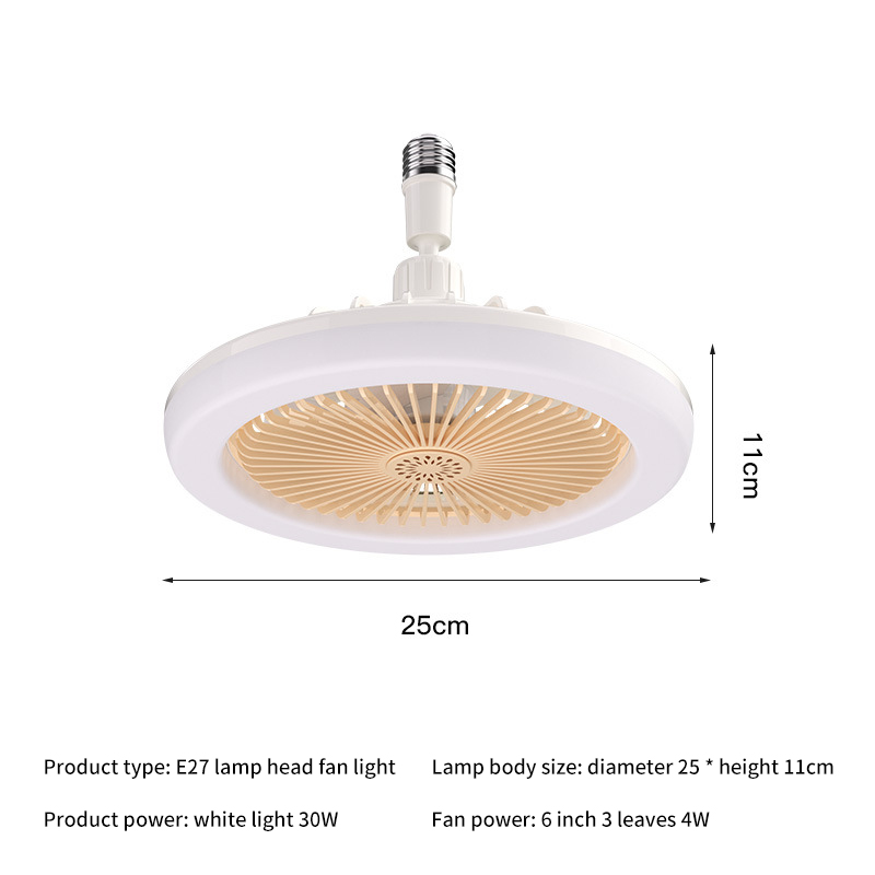 30W Ceiling Fan with Remote Control with Lighting Lamp E27 Converter Base with Aromatherapy for Bedroom Living Home - Image 4
