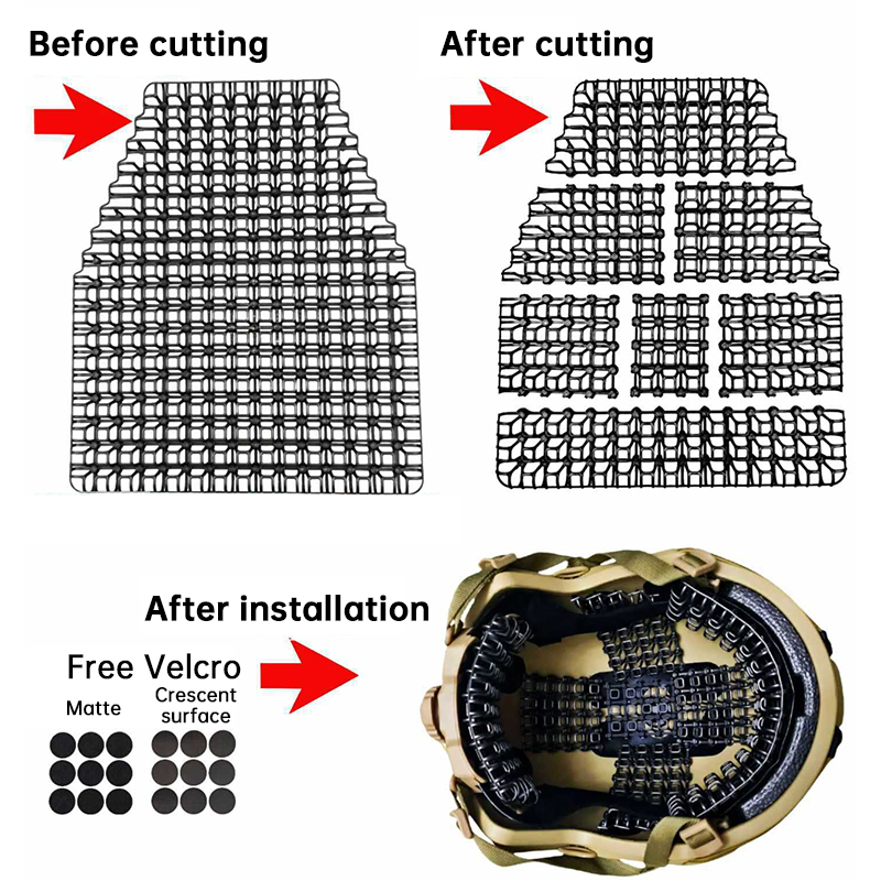 Universal 4D Perforated Tactical Helmet Liner – Breathable Soft Shock-Absorbing Pad - Image 7