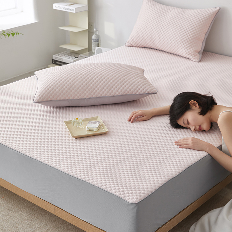 Cooling mat summer three piece set ice silk mat summer air conditioning mat bed sheet style - Image 2