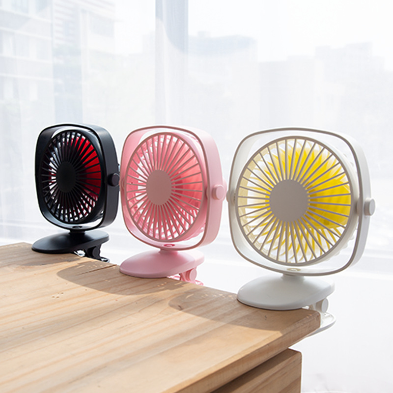 Clip Fan Mini Mute Desktop Desktop Small Fan Stroller Student Dormitory USB Charging Fan - Image 5