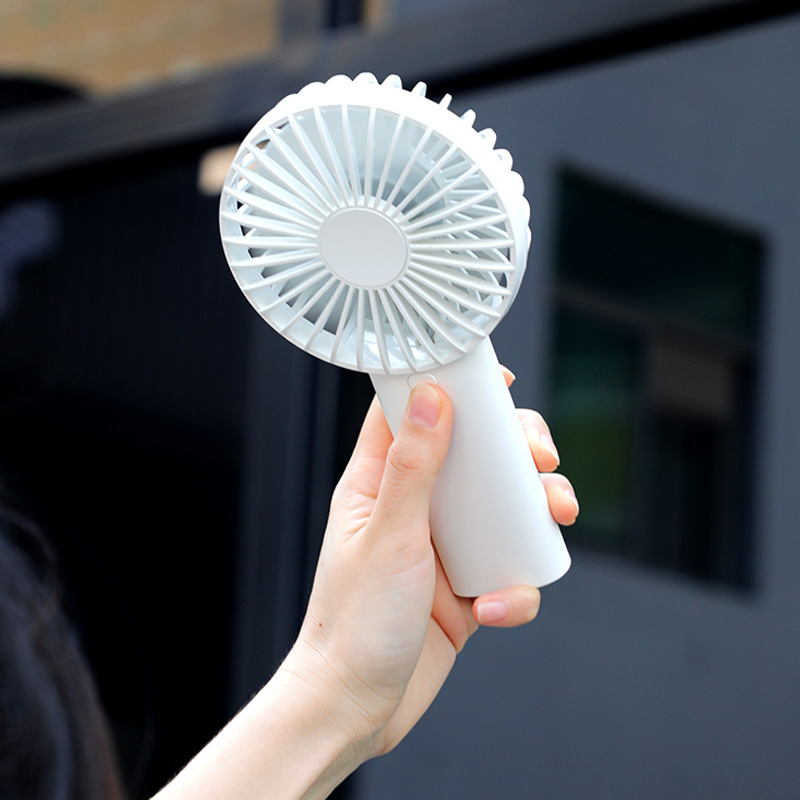 Mini Handheld Small Fan New Mini Portable Portable Power Bank Silent Big Wind Fan - Image 2