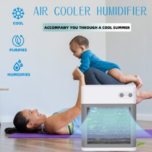 Summer New Style Portable Mini Air Cooler USB Removable Air Conditioning Fan Desk Outside Travel Operation Portable Tool