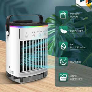 4-Speed Air Conditioning Fan USB Humidification Spray Cooling Fan Household Air Cooler Portable Electric Fan Mini