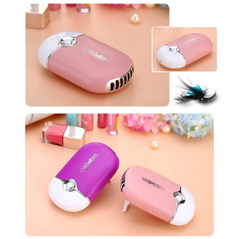 Mini USB Eyelash Fan Air Conditioning Blower Glue Grafted Eyelashes Dedicated Dryer Beauty Tool-in False Eyelashes - Image 5