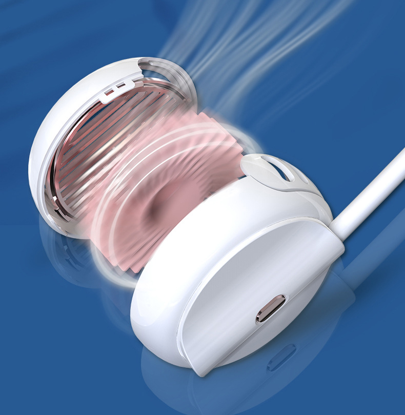 New Hanging Neck Fan Sports Lazy Portable Mini Hanging Neck Fan Folding USB Charging Fan - Image 3
