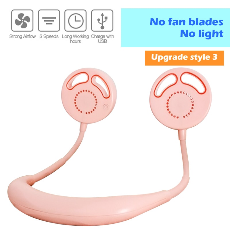 Mini USB Portable Fan Neck Fan Neckband With Rechargeable Battery Small Desk Fans handheld Air Cooler Conditioner for Room - Image 18
