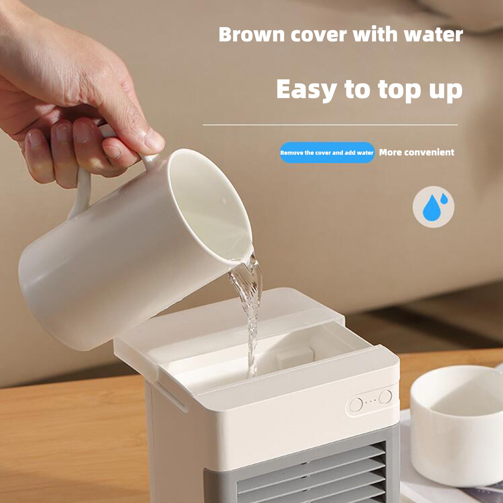 Summer New Style Portable Mini Air Cooler USB Removable Air Conditioning Fan Desk Outside Travel Operation Portable Tool - Image 6