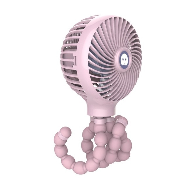 Mini Portable Hanging Octopus Shape Stand Adjustable Handheld USB Charging Fan Cooler - Image 9