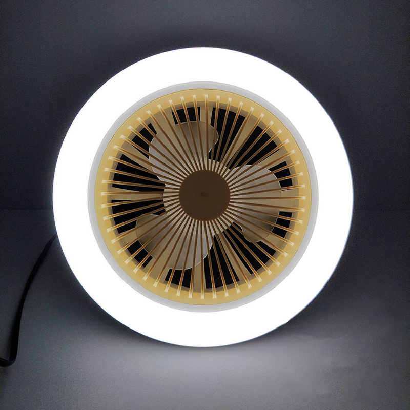 30W Silent 3 Speeds Ceiling Fan with Remote Control with Lighting Lamp E27 Converter Base for Bedroom Living Home - Image 3