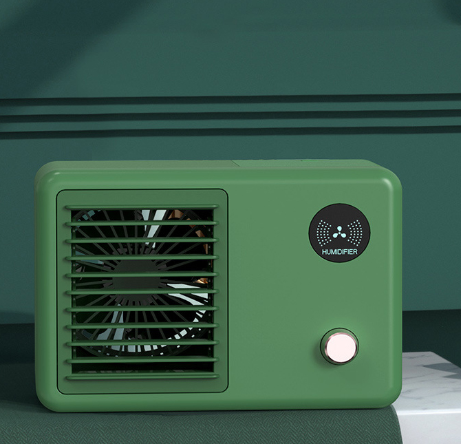 Small Spray Water Cooling Fan USB Charging Humidification Air Cooler Portable With Led Light Air Conditioning Refrigeration Electric Fan - Image 2
