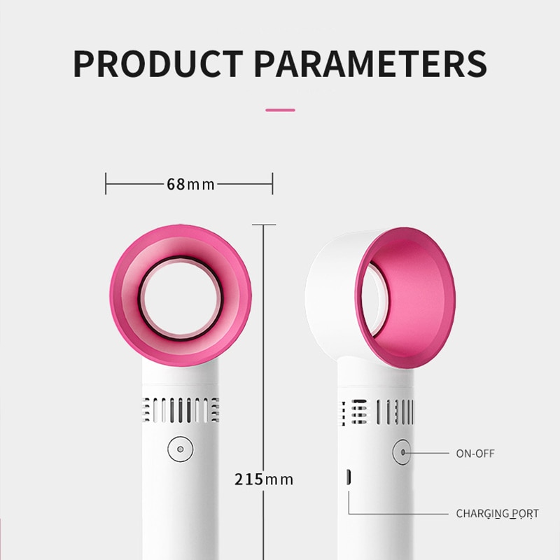 Mini Portable Fan USB Rech Mini Portable Fan USB Rechargeable Night Light Cooling Handheld Fan Three Speed - Image 4