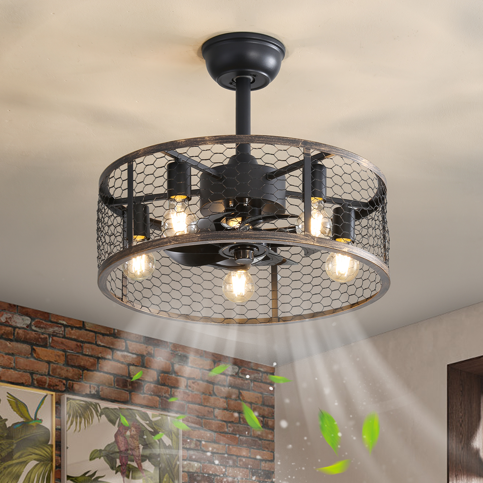19.7In Classic Ceiling Fan with Light - Image 5