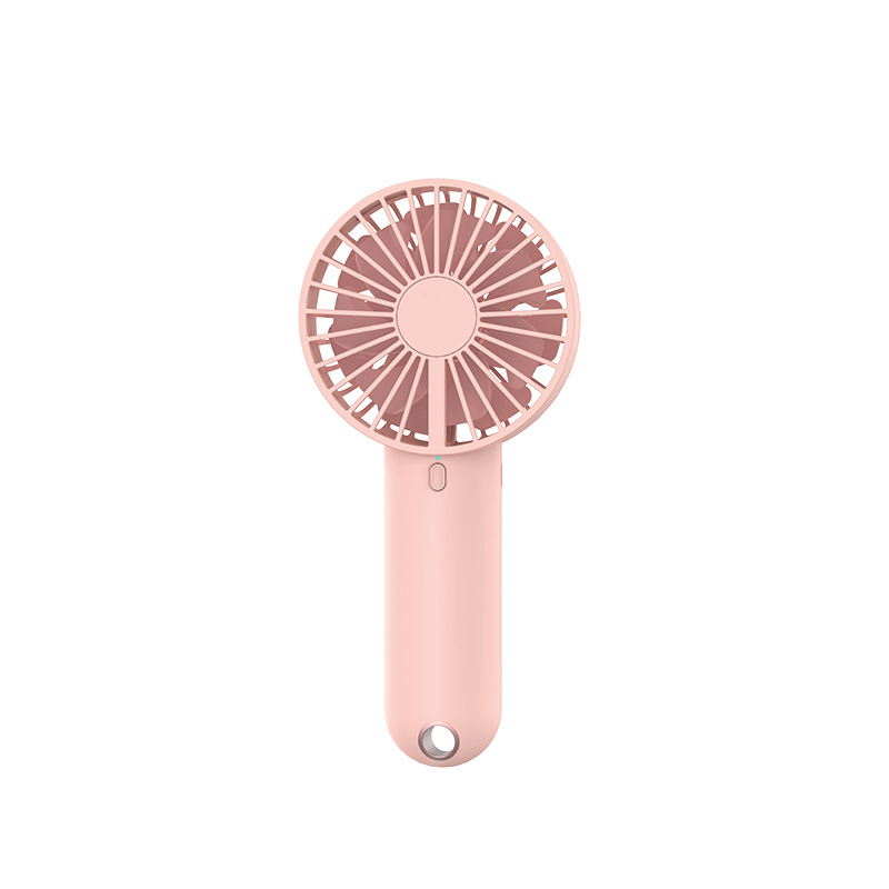 Simple Solid Color New Mini Creative Double Leaf Small Fan Portable USB Charging Fan - Image 6