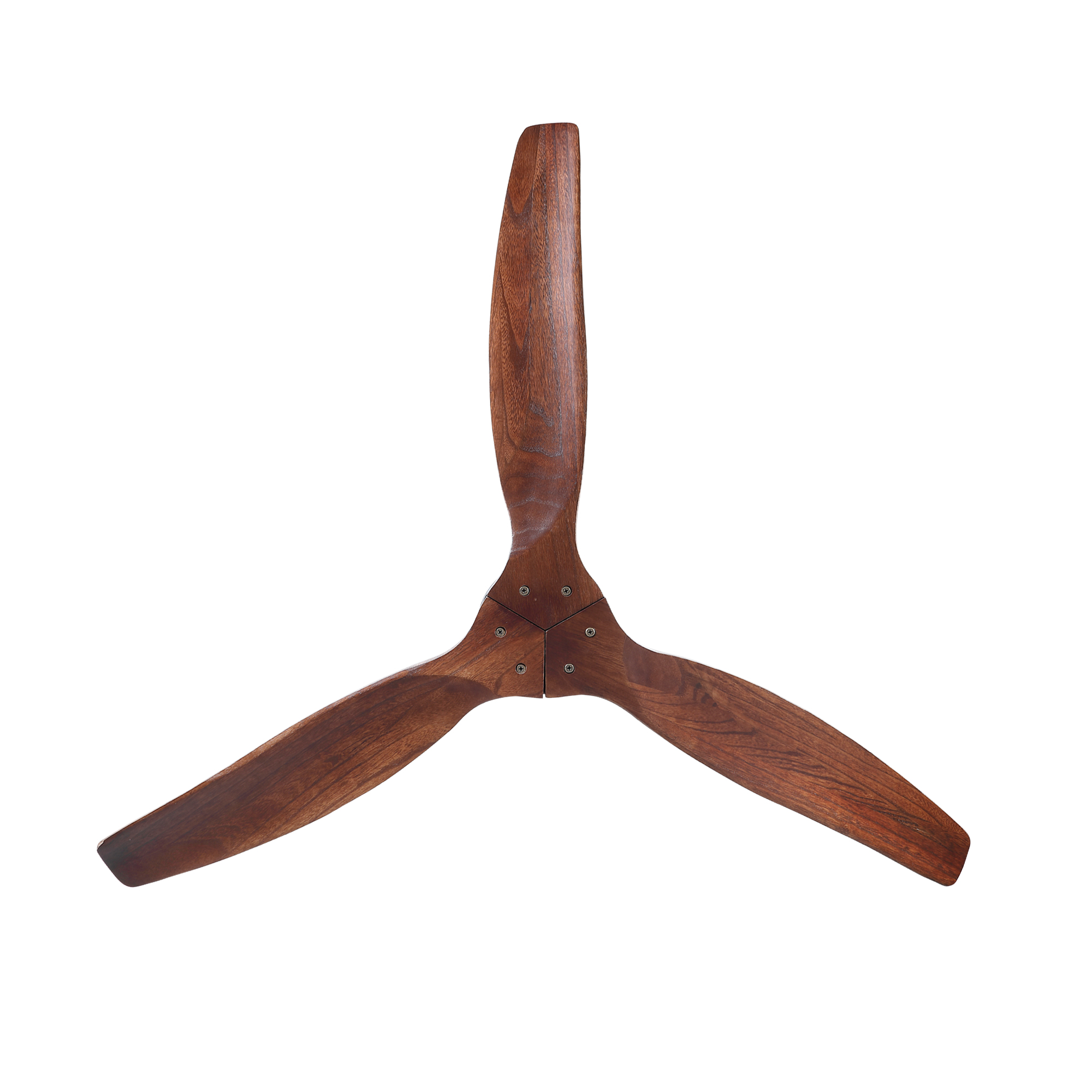 52" YUHAO Farmhouse Rustic Ceiling Fan without Light - Matte Black with Solid Wood Blade - Image 10