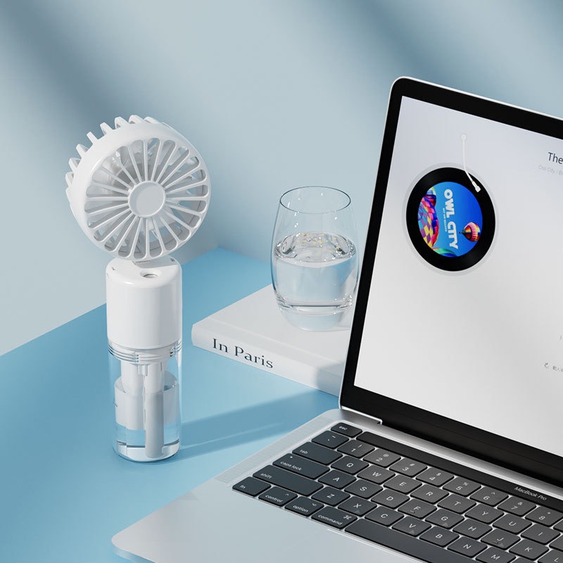 Spray fan water replenisher mute portable charging student dormitory mini handheld small fan - Image 12
