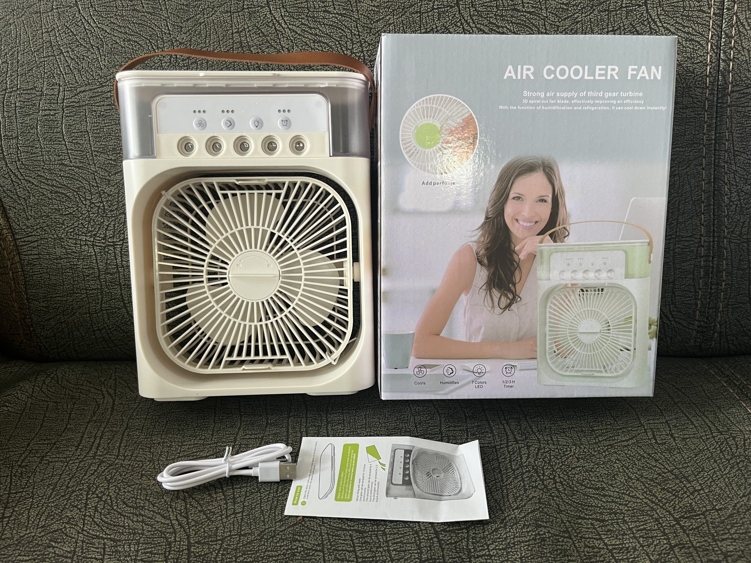 Desktop Electric Fan Air Cooler Water Cooling Spray Fan Portable Air Conditioner USB Humidification Fan Mini Air Humidifier - Image 9