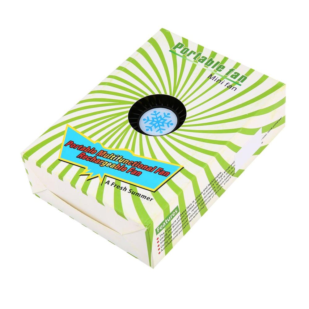 Mini Portable Fan Usb Rechargeable Air Cooler 4-inch 3 Modes Speed LED Lighting Function Desktop Fan Student Fan - Image 4
