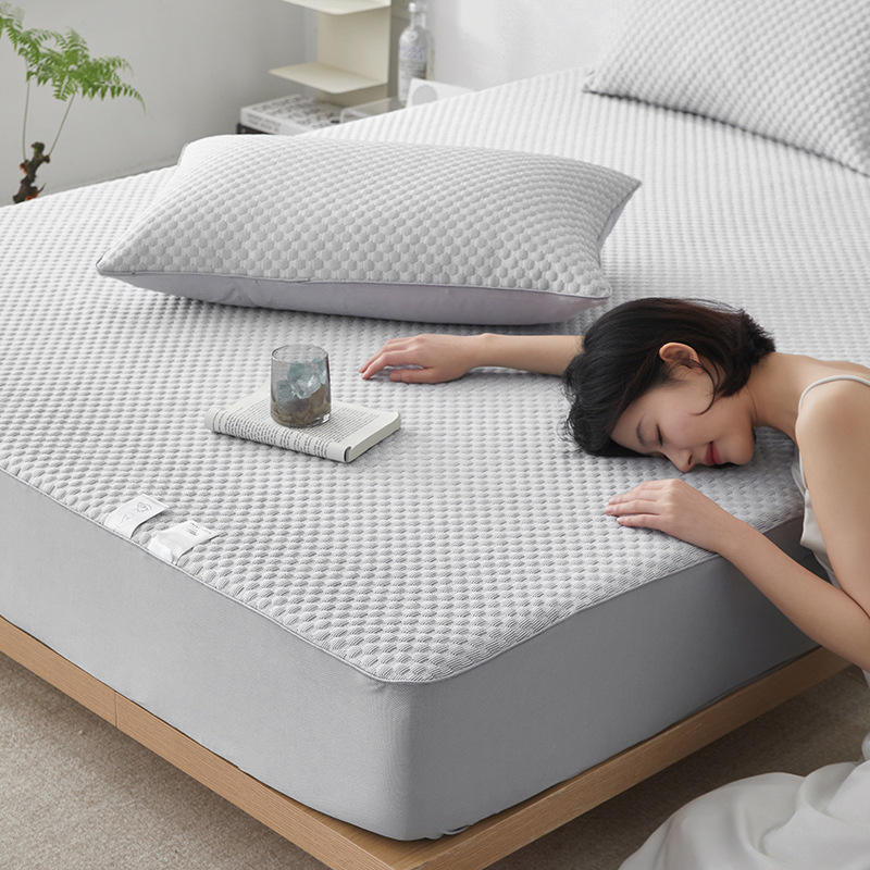 Cooling mat summer three piece set ice silk mat summer air conditioning mat bed sheet style - Image 3