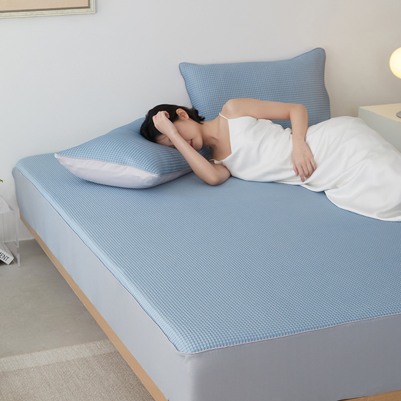 Cooling mat summer three piece set ice silk mat summer air conditioning mat bed sheet style - Image 5