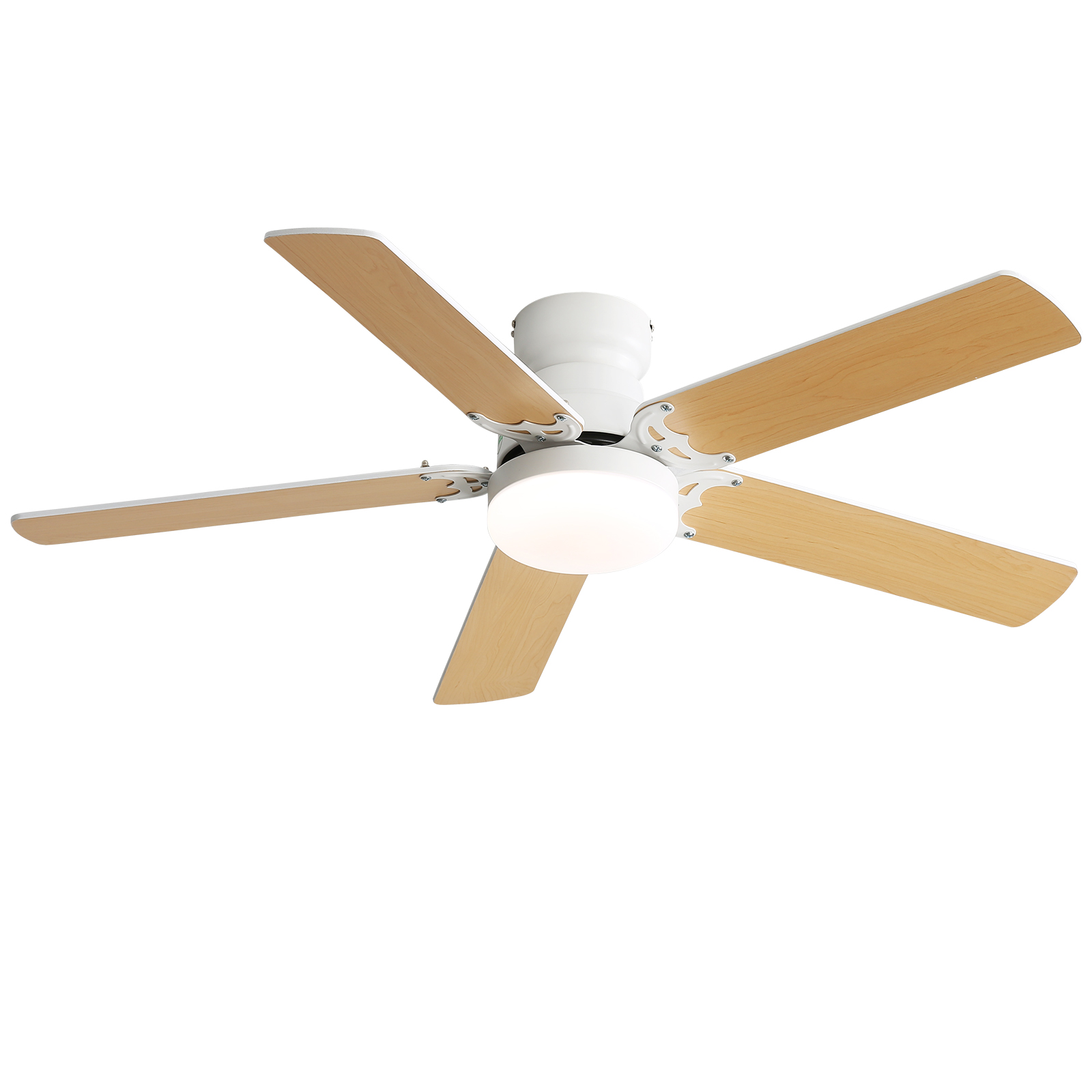 42 Inch Modern Ceiling Fan With 3 Color Dimmable Light 5 Blades Remote Control Reversible DC Motor White - Image 8