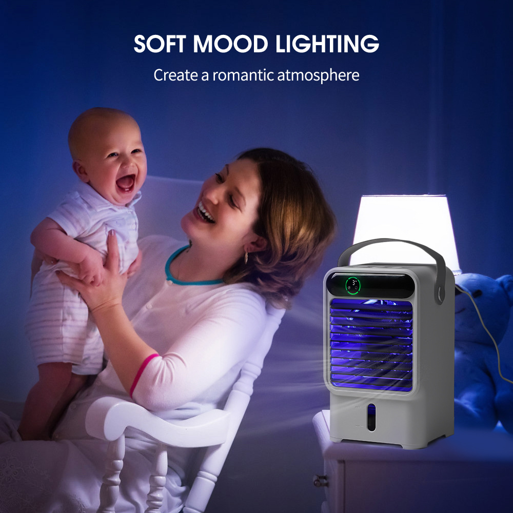 3-Speed Water Circulation Electric Fan Mini Air-Conditioning Fan USB Humidification Spray Cold Fan Desktop Portable Air-Conditioning Fan - Image 2