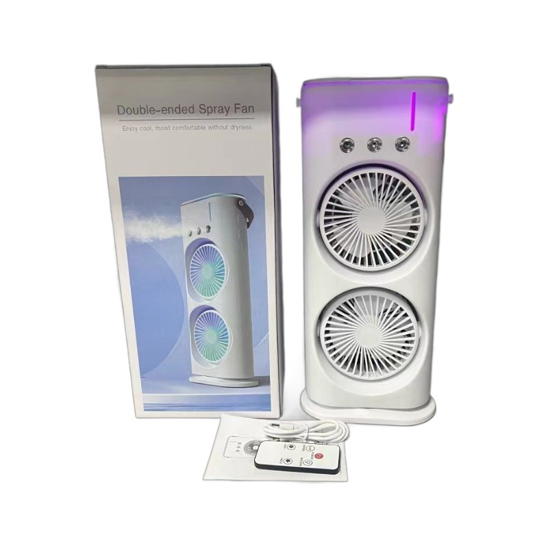 Double head spray fan USB office home dormitory desktop fan can shake the head mini fan - Image 4