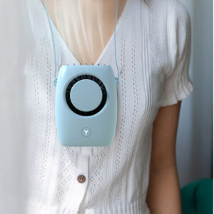 Summer New Lazy Hanging Neck Fan Leafless Lanyard Hanging Waist Outdoor Mini Charging Treasure Fan