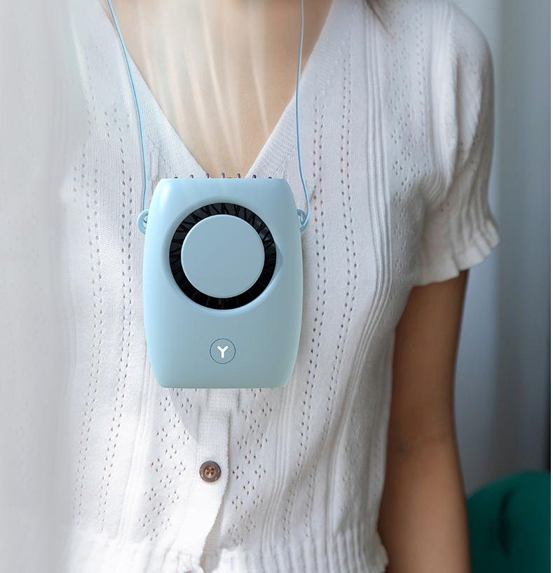 Summer New Lazy Hanging Neck Fan Leafless Lanyard Hanging Waist Outdoor Mini Charging Treasure Fan - Image 2