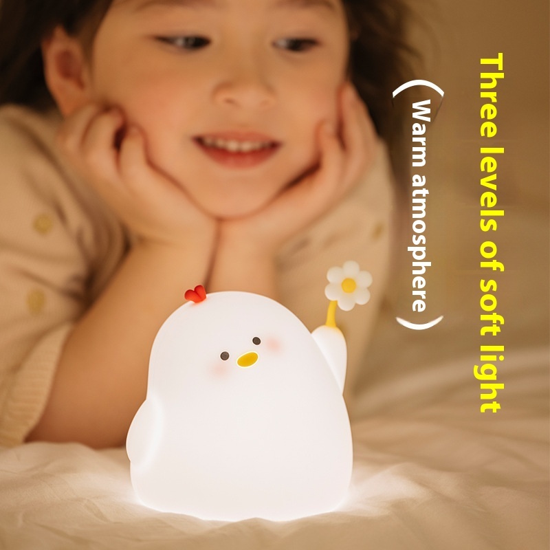 Cute Chicken Night Light Silicone Atmosphere Small Night Lamp - Image 2